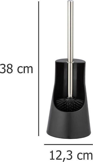 Wenko Arese Black Plastic Bathroom Toilet Brush