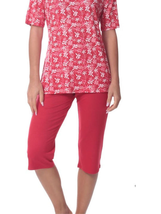 Tres Chic Summer Women's Pyjama Set Red