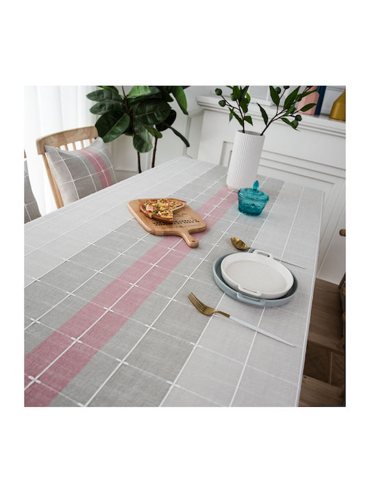 FRIPIA Linen Tablecloth With Multicolour Embroidery 140x220cm