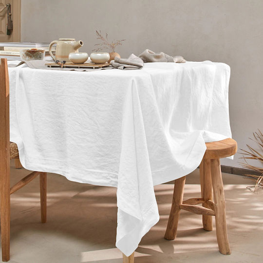 Kotonia Home Față De Masă Din Bumbac Alb 180x320 Cm
