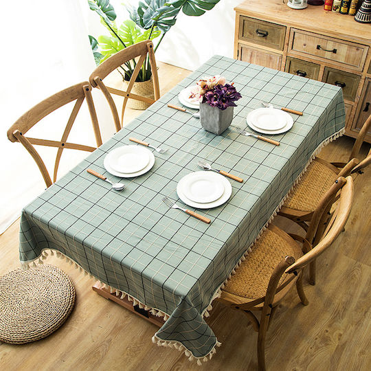 FRIPIA Linen Light Blue Tablecloth 140x250cm