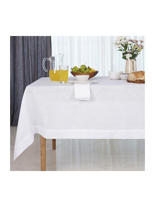 Kotonia Home Față De Masă Din Bumbac Alb 140x180 Cm