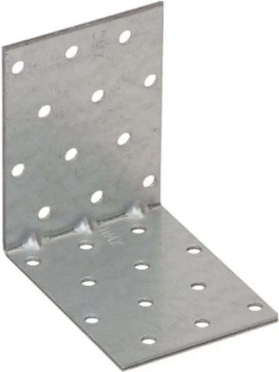 Domax Γωνία Ραφιού από Μέταλλο σε Ασημί Χρώμα 80x80mm