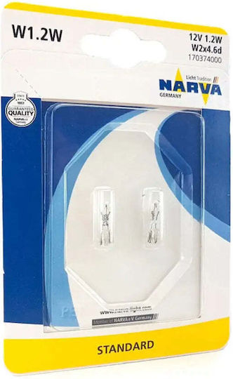 Narva Λάμπες Αυτοκινήτου W1.2W 2τμχ