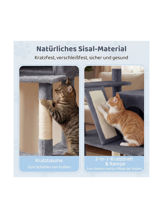 Costway Cat Scratching Post Pole Gray 158x48x60cm