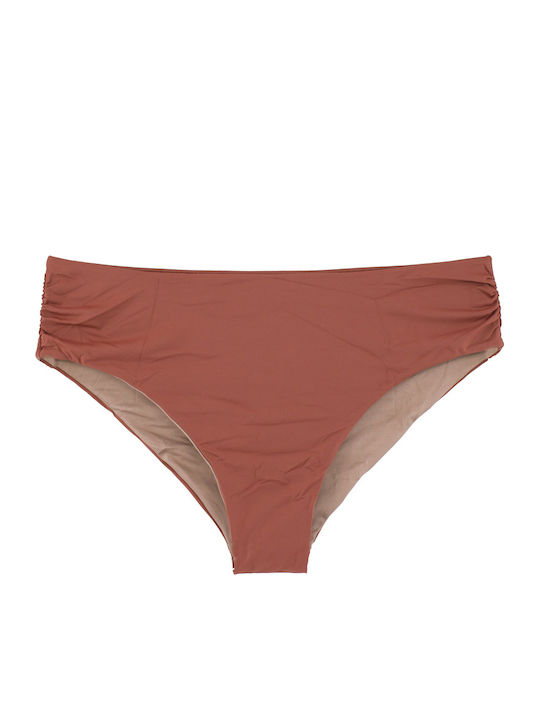 Plus Size Γυναικείο Μαγιό Bikini Μπανέλα Flexfit Cups Ethnic Σοκολά