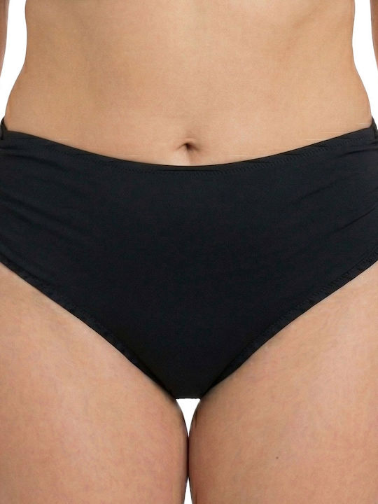 Plus Size Γυναικείο Μαγιό Bikini Μπανέλα Ethnic Μαύρο-κίτρινο
