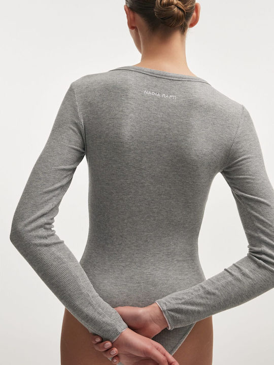 Anasa Bodysuit Gri Nadia Rapti