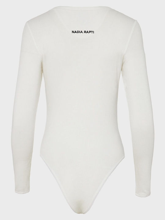 Anasa Bodysuit White Nadia Rapti