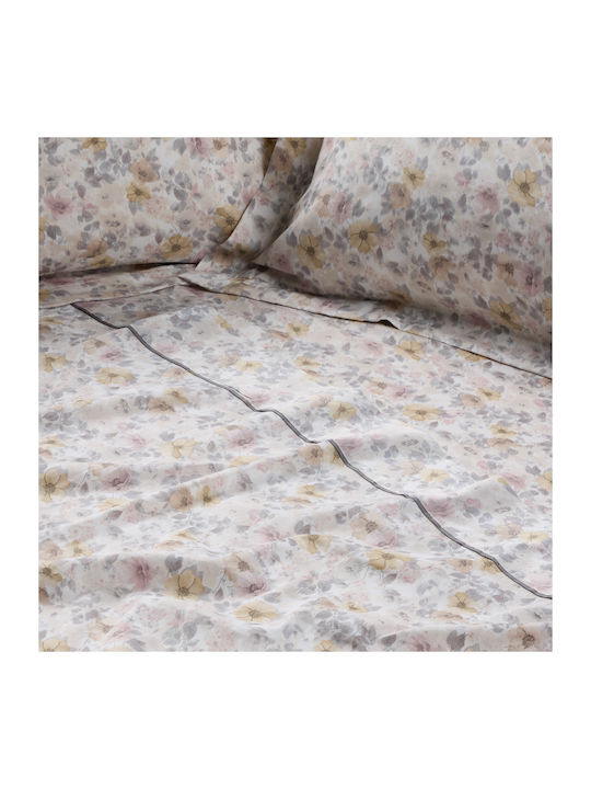 Das Home 1720 Super-Double Bed Sheets Set 240x260cm Ecru (4pcs)