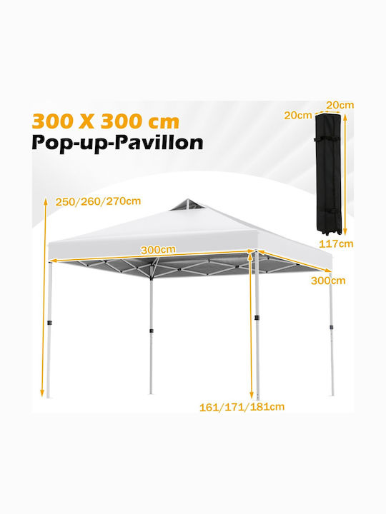 Costway Foldable Garden Gazebo White