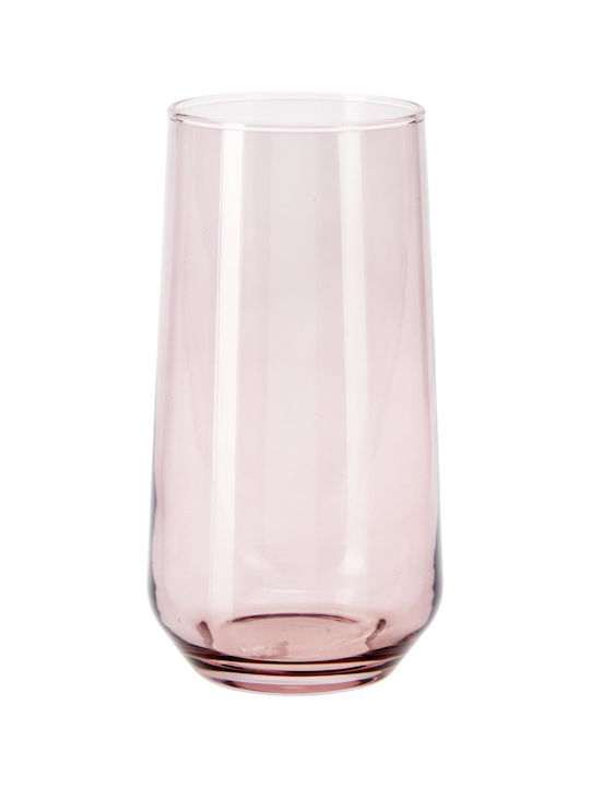 Ποτήρι από Γυαλί σε Ροζ Χρώμα 470ml