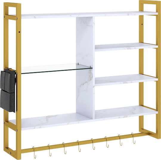 White Wall Shelf 107x24x96cm