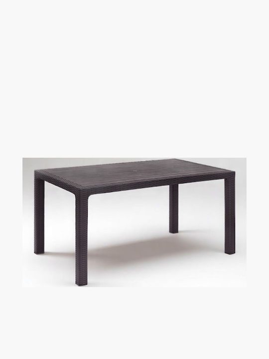 Kalan Маса От Полипропилен Кафява 150x90x75см