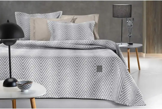 Guy Laroche Vera Set Paturi & Cuverturi Pat Superdublu Microfibra Gri Fumuriu 220x240cm 2 Bucăți
