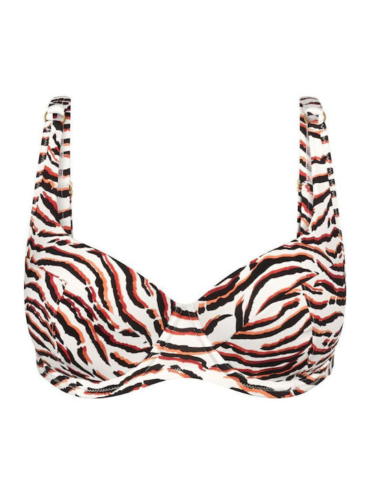 Summer Bikini Σουτιέν Animal Print Λευκό-μαύρο