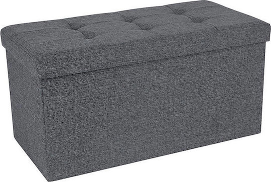 Bench Stool With Storage Space Gray 76x38x38cm