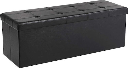 Ταμπουρέ με Αποθηκευτικό Χώρο Μαύρο 110x38x38εκ. Ταμπουρέ με Αποθηκευτικό Χώρο Μαύρο 110x38x38εκ.