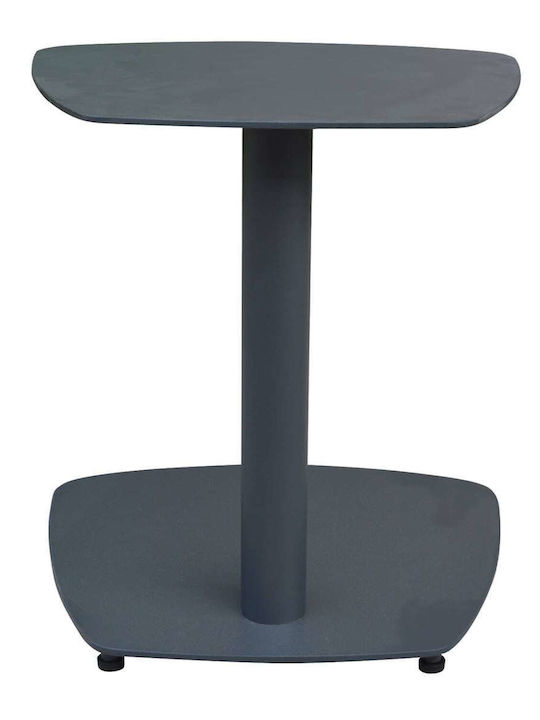 Auxiliary Table for Small Outdoor Spaces Aluminum Gray 40x39x42cm