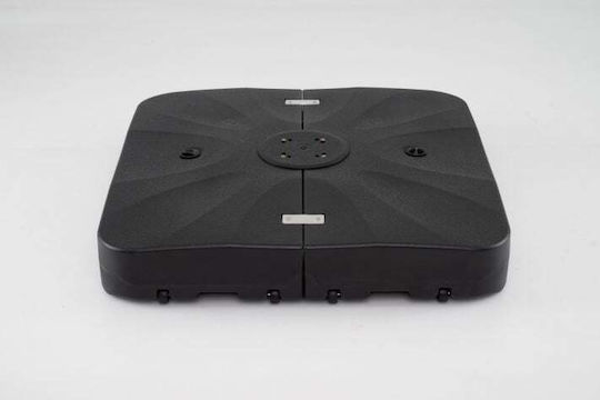 Costway Square Fillable Umbrella Base Arm Wheels Hdpe 105 Cm Black Garden Patio Pool 18 X 105 X 105 Cm Np12977dk