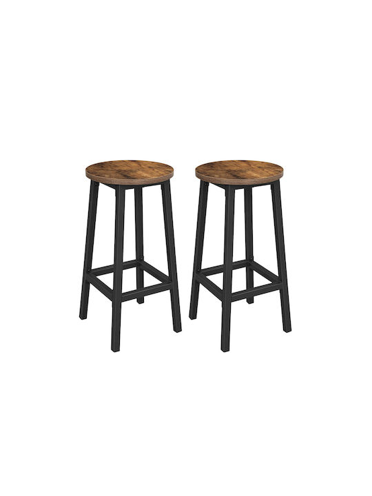 Scaune Bar Metal Brown With Black 2buc 32x32x65buc