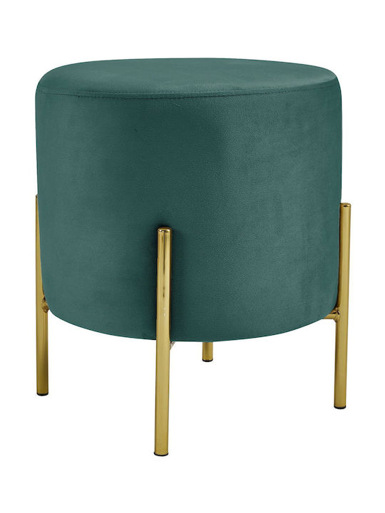 Living Room Stool Upholstered with Hiruko Fabric Green 40x40x42cm
