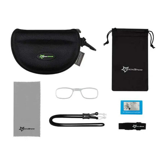 Rockbros Cycling Glasses with Red Frame & Photochromic Lenses