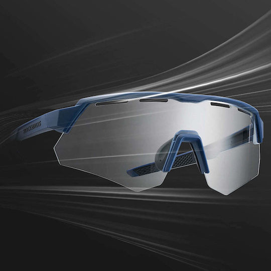 Rockbros Cycling Glasses with Purple Frame & Polarized / Transparent Lenses