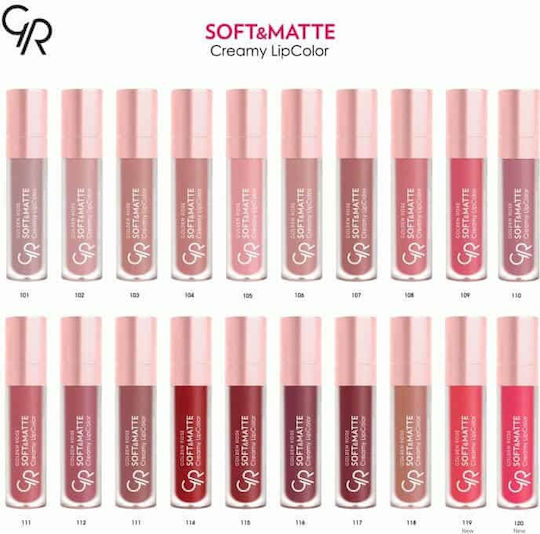 Golden Rose Soft & Matte Creamy Υγρό Κραγιόν Matte 119 5.5gr