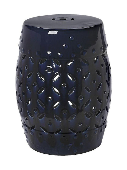 Stool For Living Room Ceramic Blue 34x34x46cm