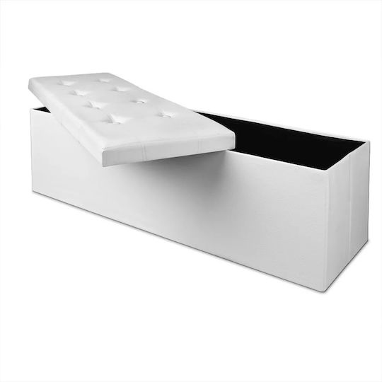 Scaun Suport pentru picioare Cu spațiu de depozitare Alb 80x40x40buc