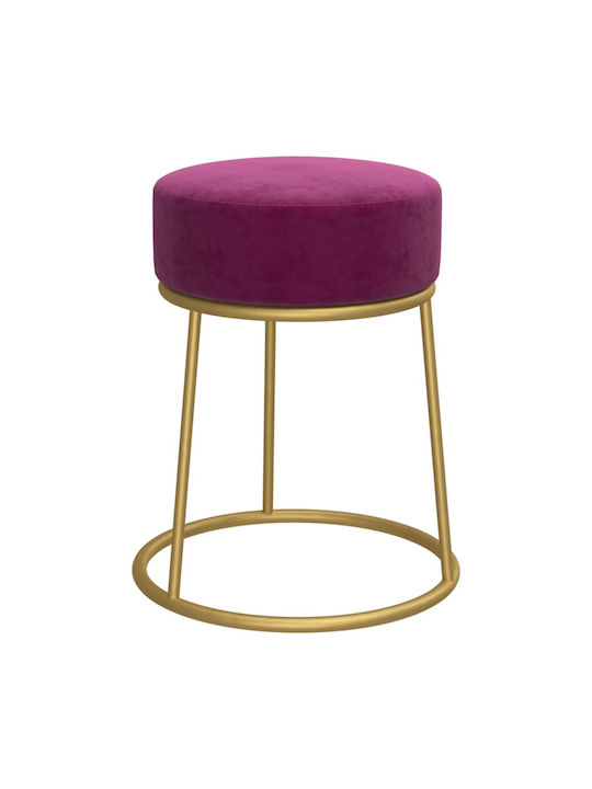 Stool For Living Room Upholstered with Velvet Purple 30x30x38cm