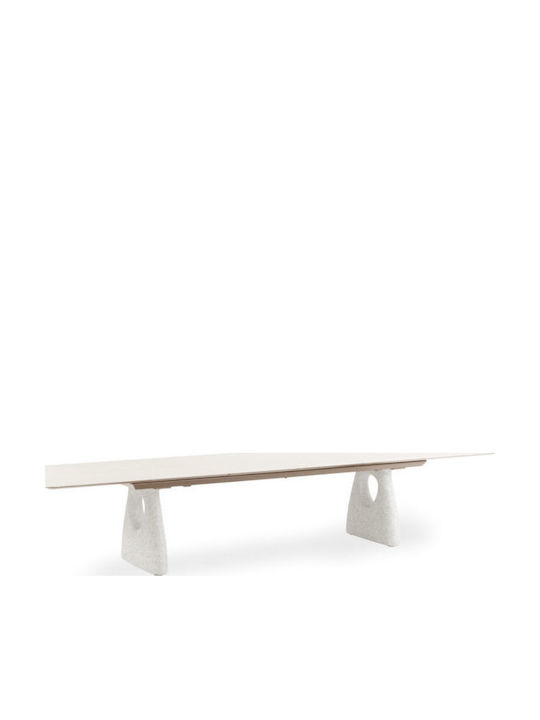 Masa Extensibilă din Aluminiu Ecru 280(+120)x100x76cm
