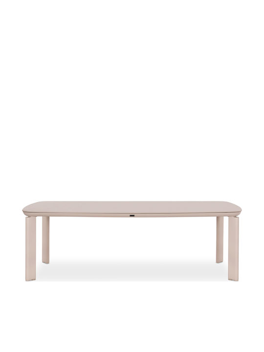 Symetron Esszimmer- und Küchentisch Aluminium Crem 240x100x76cm