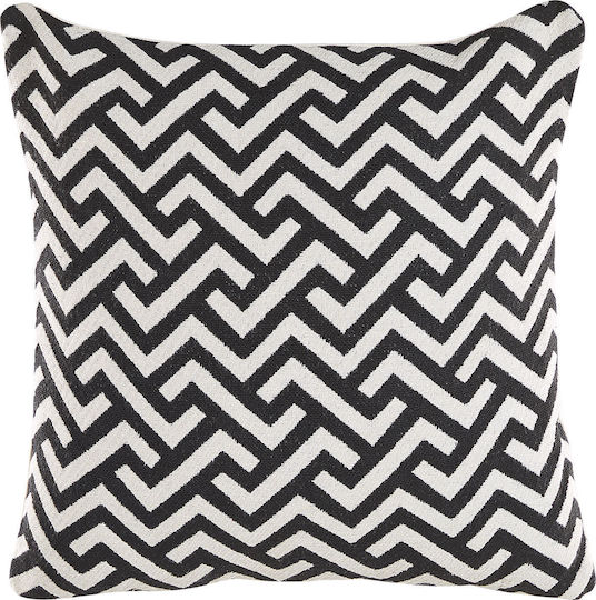Beliani Pillow Black And White 2 Pieces 45x45 cm