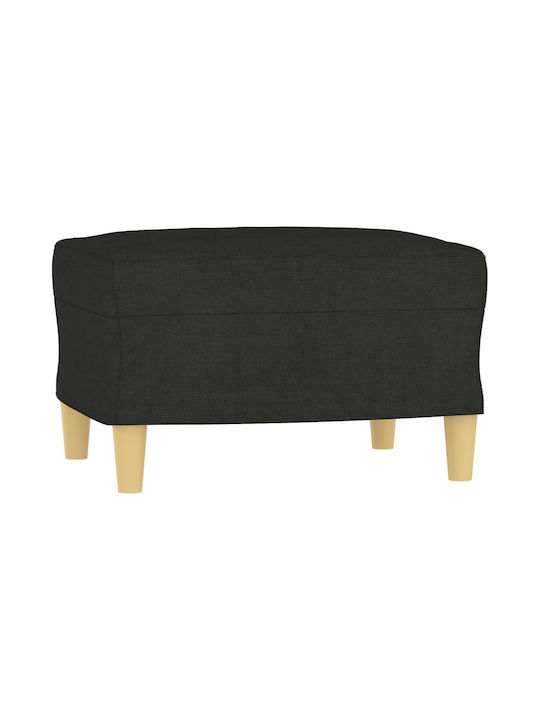 Stoff Fußhocker Schwarz 60x50x41cm
