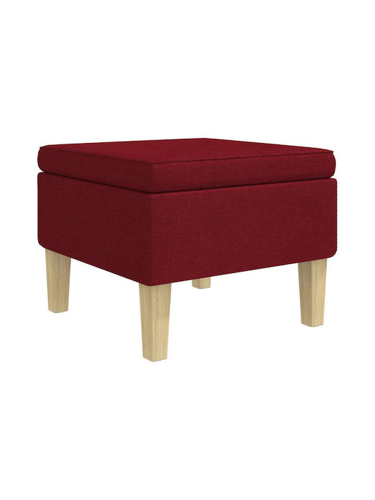 Fabric Burgundy Footstool 55x54.5x42cm