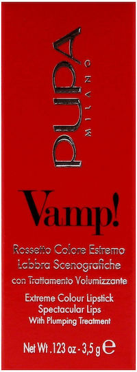 Pupa VAMP Extreme Colour Κλασικό Κραγιόν Satin 300 Scarlet Bordeaux 3.5gr