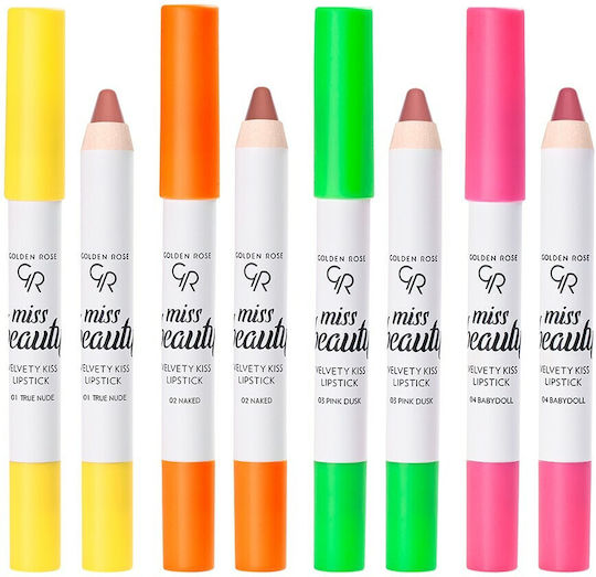 Golden Rose Miss Beauty Velvety Kiss Bleistift Lippenstift Samt 1 True Nude 3.5gr
