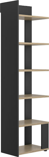 Wandhalterung Holz Schwarze Kinder Bücherregale 56x37x198cm