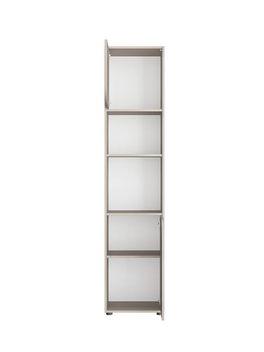 Βιβλιοθήκη Δαπέδου Ξύλινη Γκρι 45x40x200cm