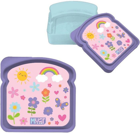 Must Team Plastic Kids' Food Container 0.4 Litre 12 x 12.5 x 3.6 cm Various Designs/Colours