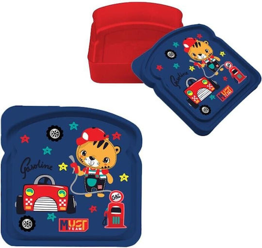 Must Team Plastic Kids' Food Container 0.4 Litre 12 x 12.5 x 3.6 cm Various Designs/Colours