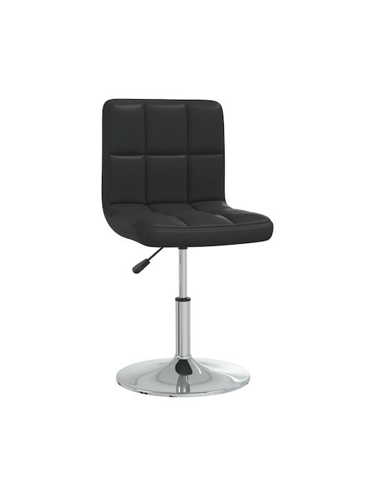Stool Bar with Back & Adjustable Height Black 40x43x71-85.5cm