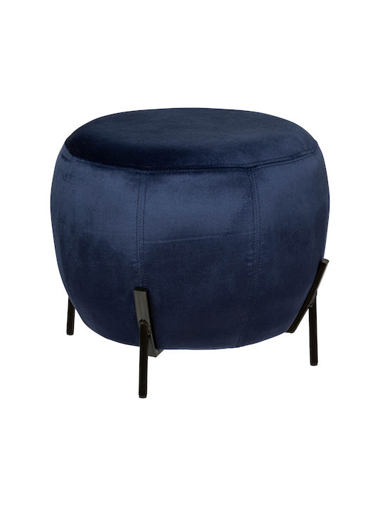 Stool For Living Room Metallic Calavaza Blue 44x44x35cm