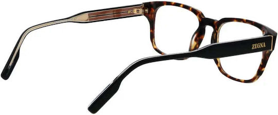 Zegna Мъжки Ацетатен Рамки За Очилa Кафяви EZ5262 054