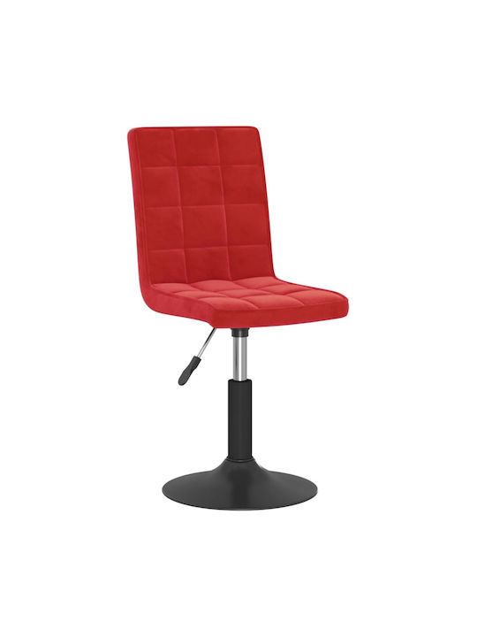 Hocker Bar mit Rückenlehne & Höhenverstellbar Bordeaux 2Stück 40x52x102.5-124.5cm