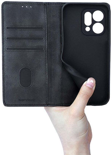 Θήκη Πορτοφόλι Vintage Magnet Wallet Sonique Oppo Reno14 5g Μαύρο