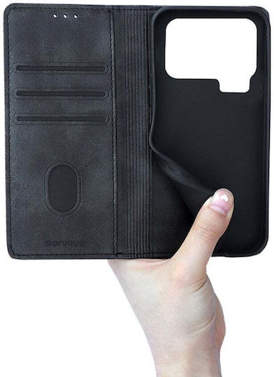 Vintage Magnet Wallet Phone Case Sonique Xiaomi Xiaomi 17 Pro 5g Black