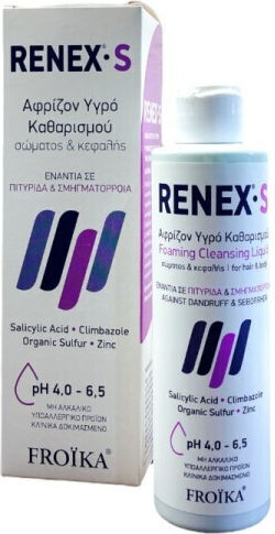 Froika Renex-s Shampoo Against Dandruff Seborrheic Dermatitis & Dry Scalp for Oily Hair 200ml